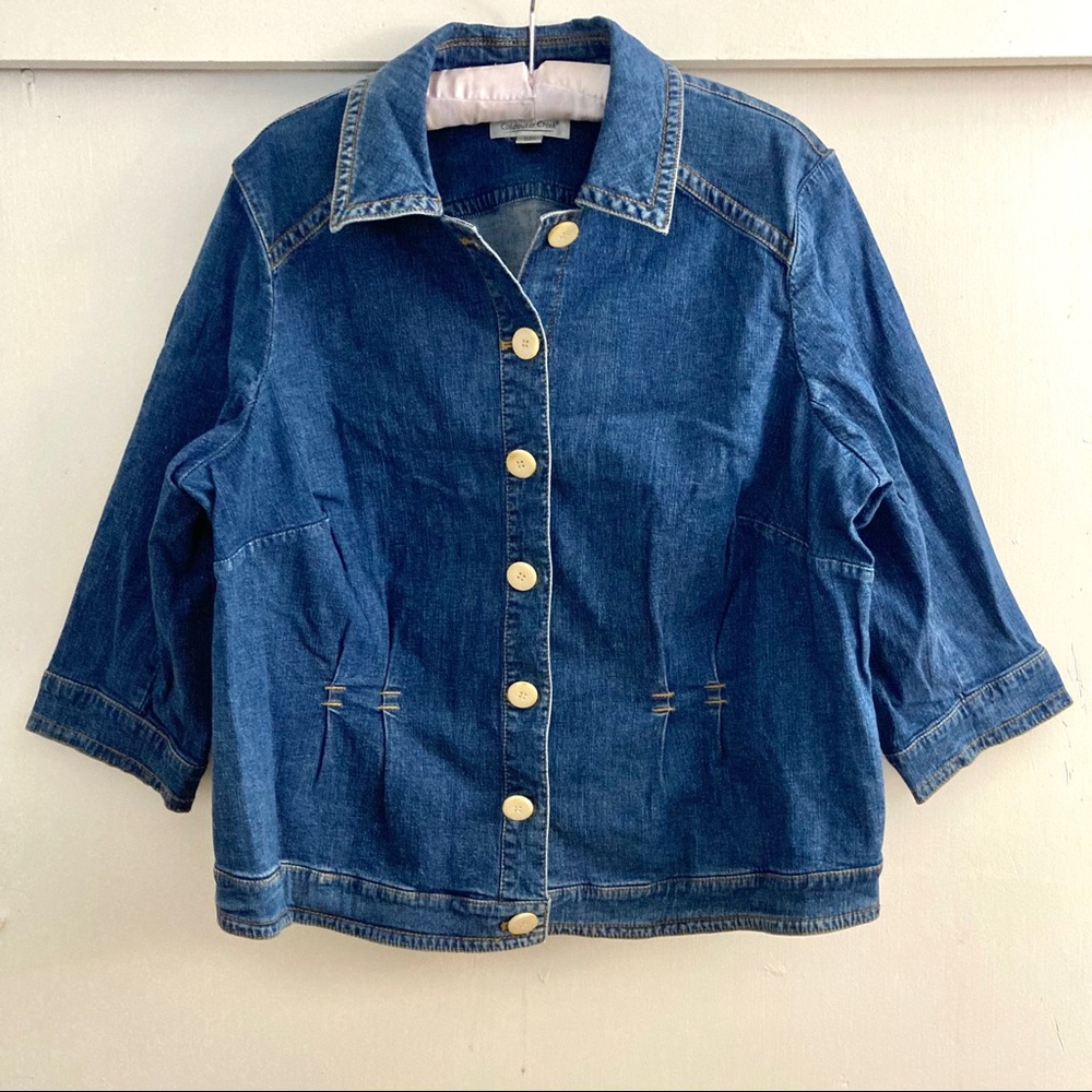 NWOT Coldwater Creek Blue Denim Jacket Womens Plus Size 20W